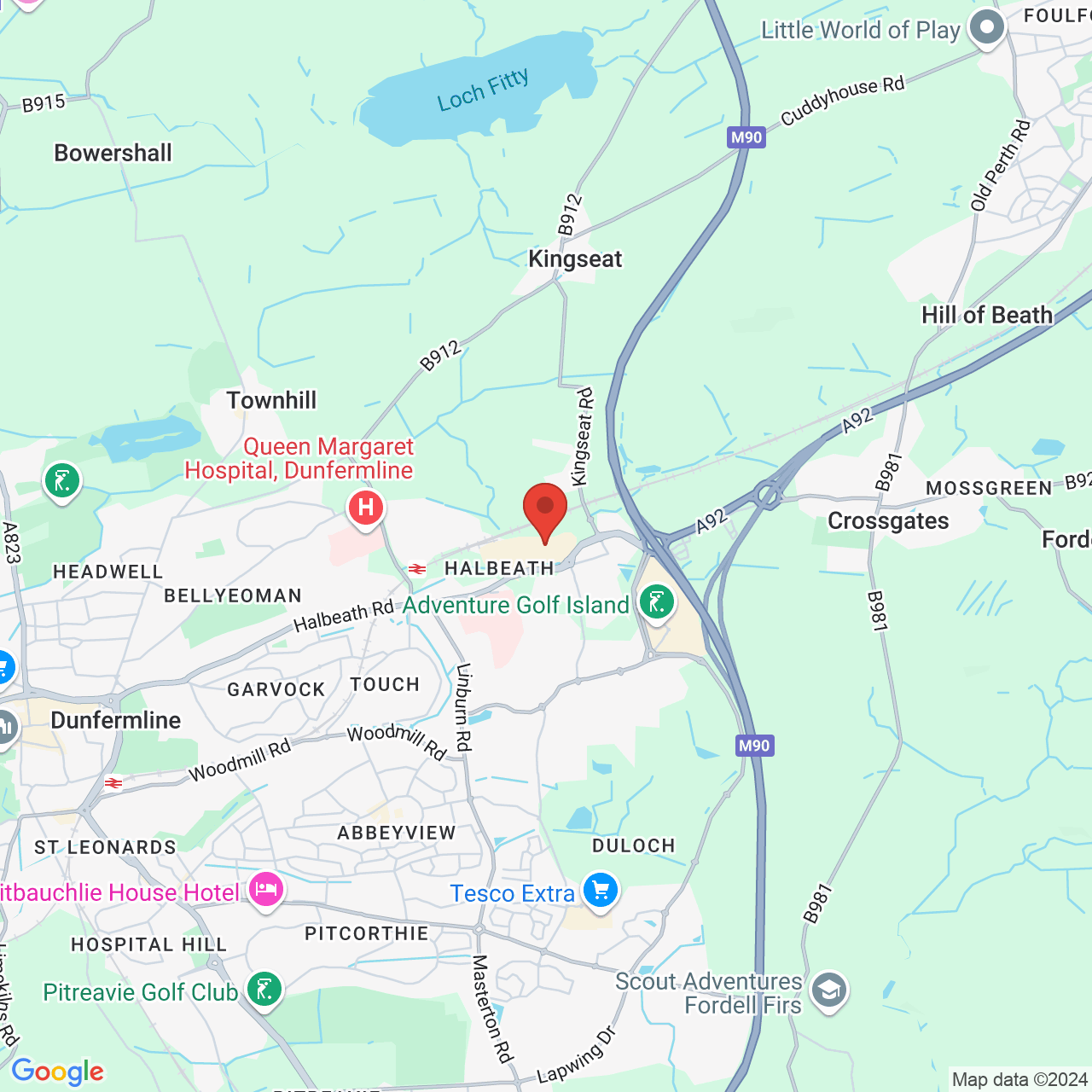 Map displaying vacancy location