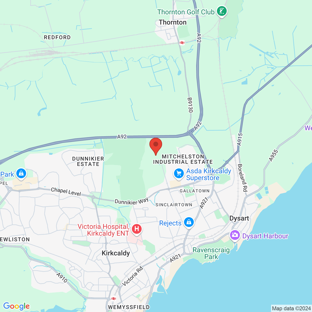 Map displaying vacancy location