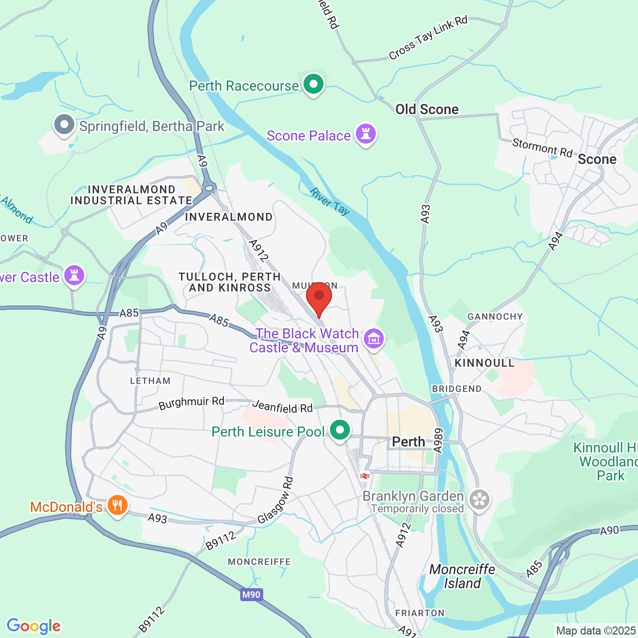 Map displaying vacancy location