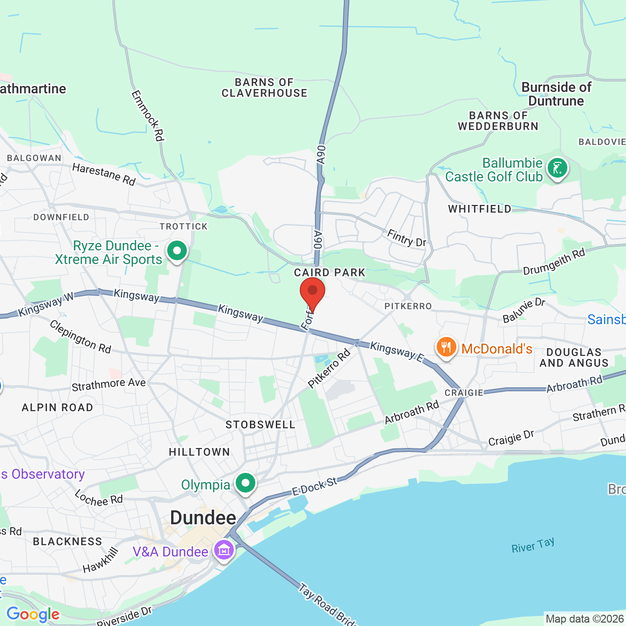 Map displaying vacancy location