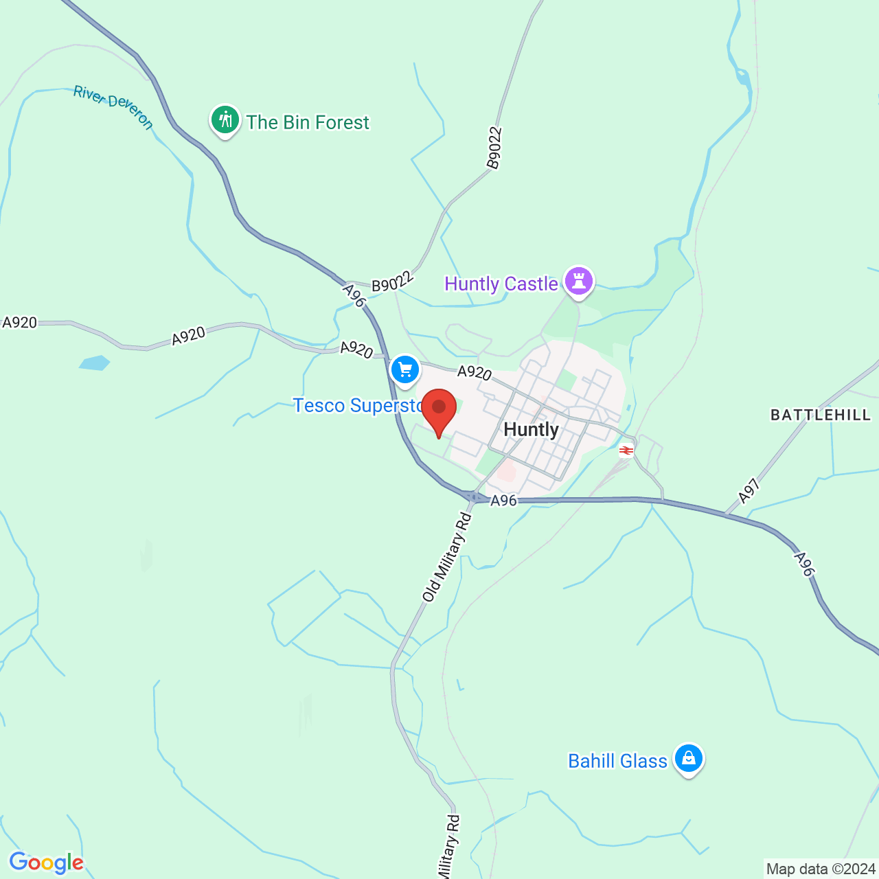 Map displaying vacancy location