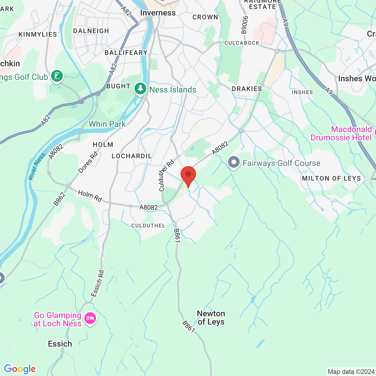 Map displaying vacancy location