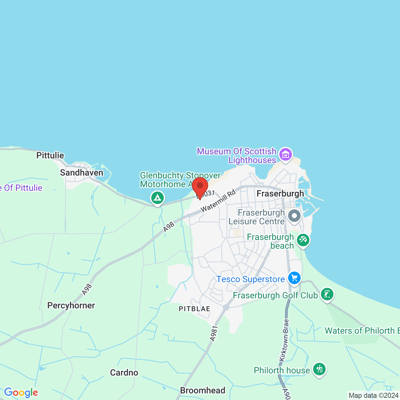 Map displaying vacancy location